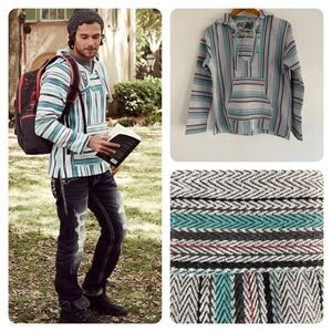 NWOT Original Senor Lopez Hoodie Sweatshirts 50%cotton green/white/black/red S